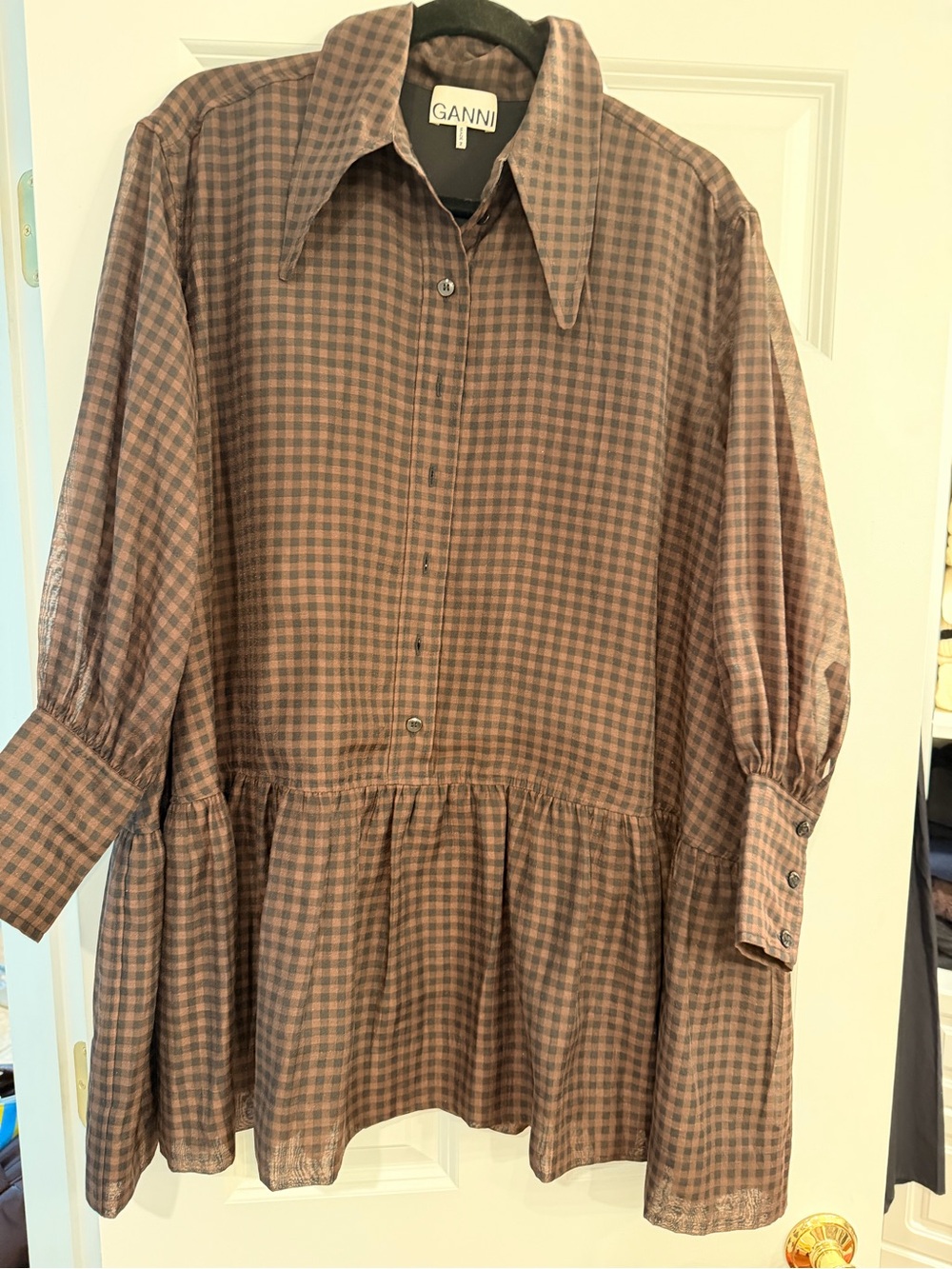 GANNI drop waist dress